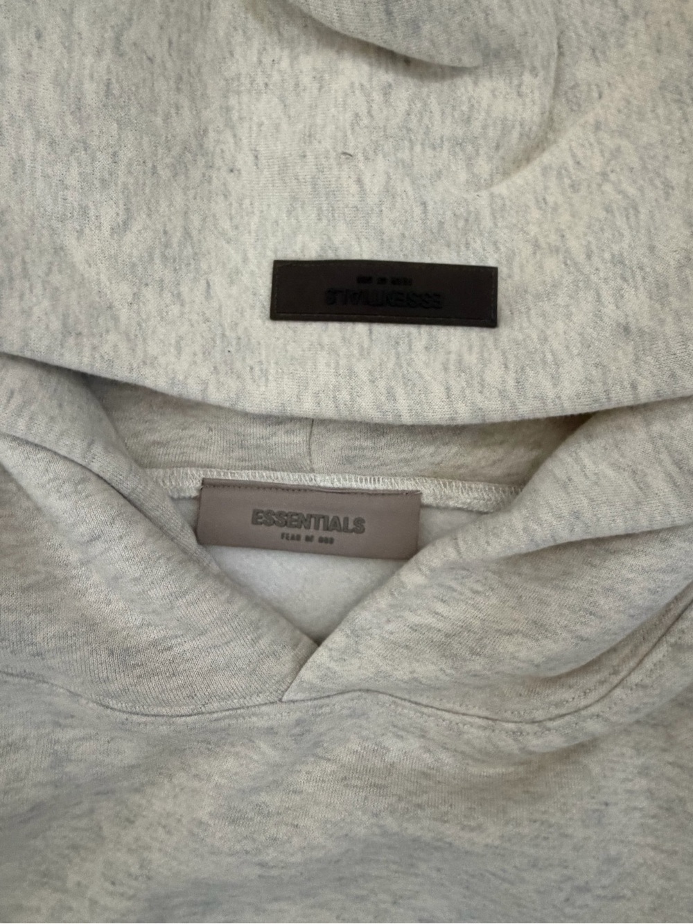 Fear of God Essentials Hooded Pullover in Heather Gray - Picture 5 of 7
